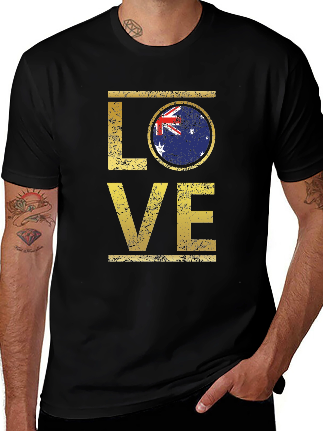 LOVE Australia Flag Graphic T-Shirt