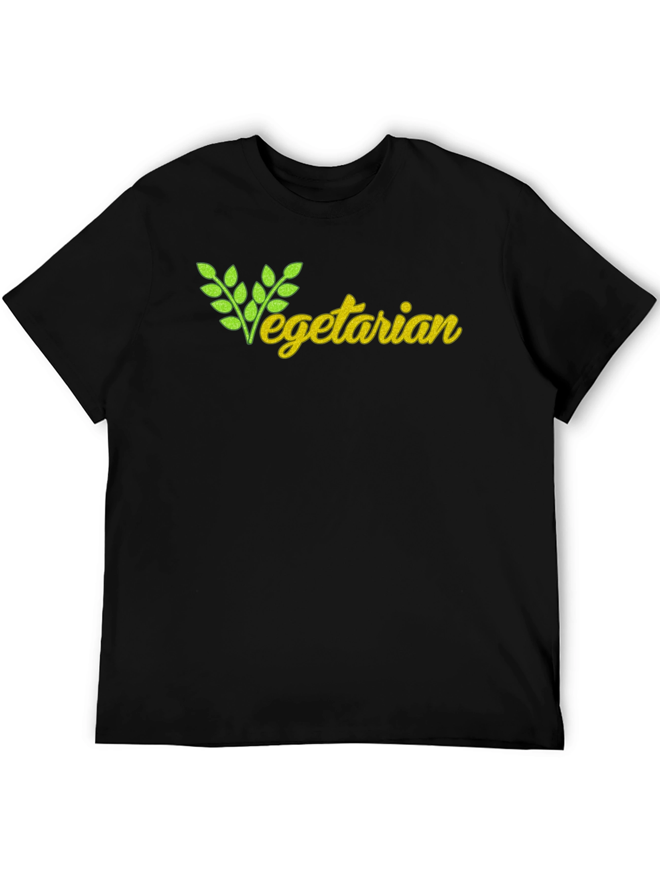 Vegetarian T-Shirt - Black Cotton Tee