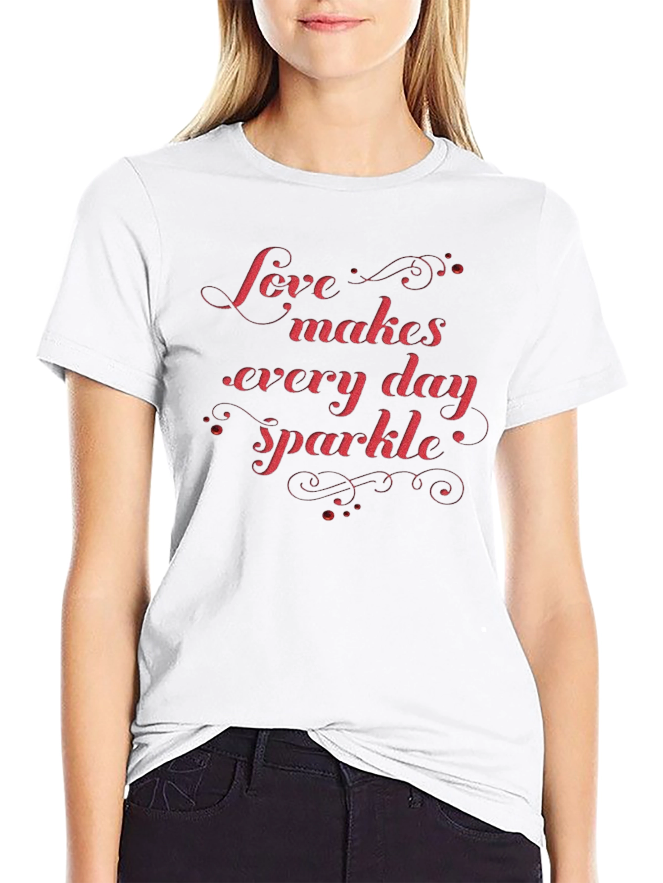 Love Makes Every Day Sparkle Graphic Tee