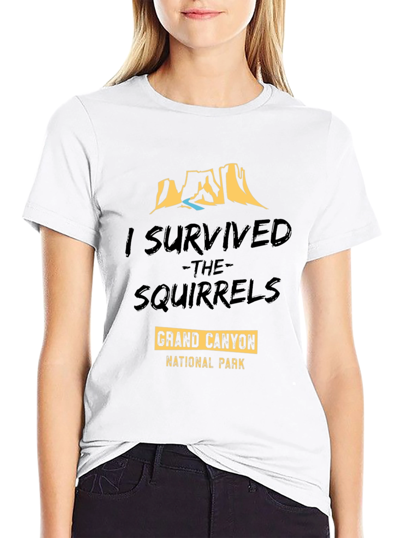 I Survived The Squirrels Grand Canyon Black T-Shirt