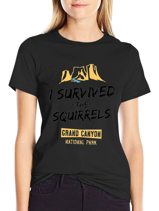 I Survived The Squirrels Grand Canyon Black T-Shirt