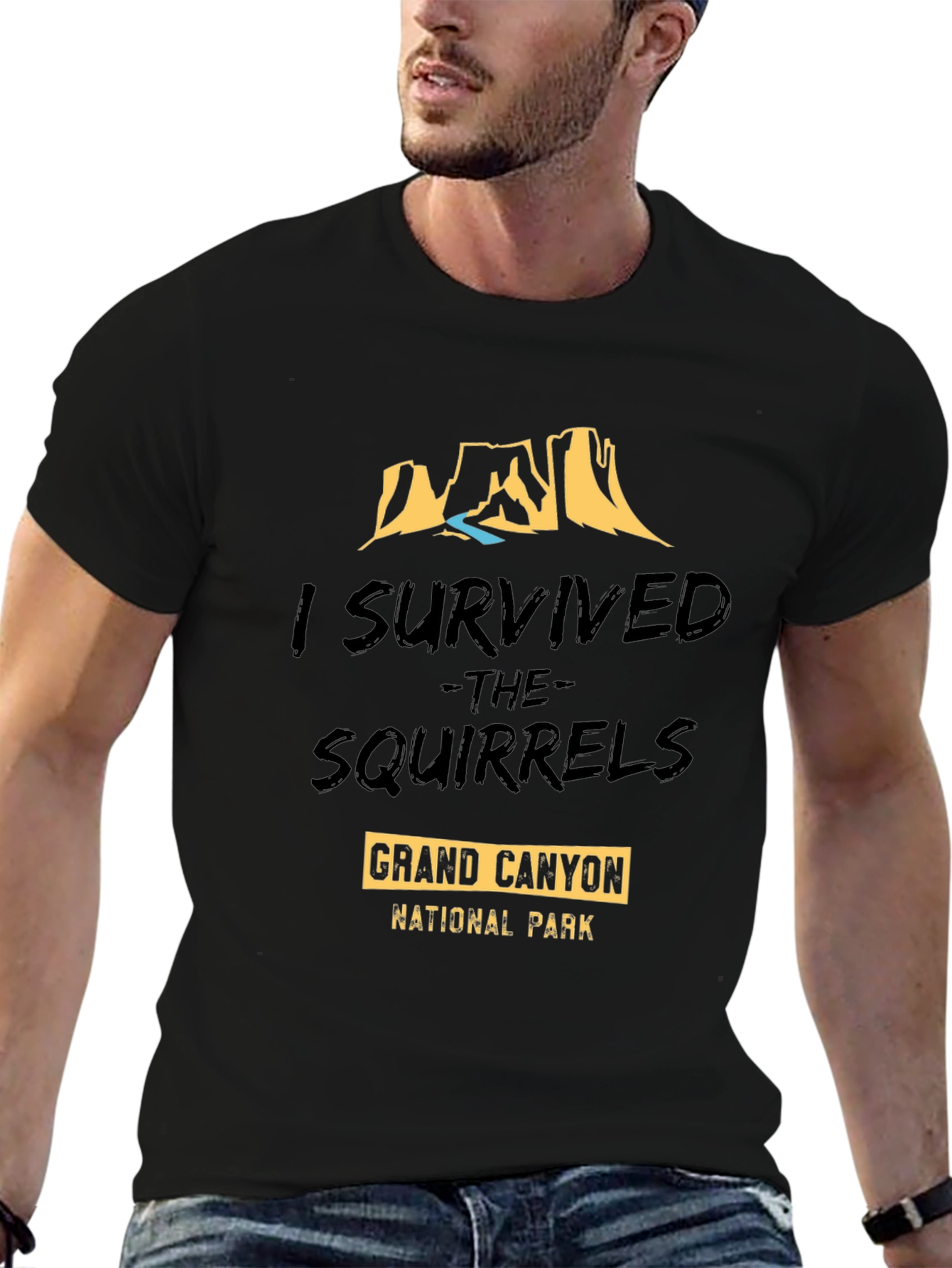 I Survived The Squirrels Grand Canyon Black T-Shirt
