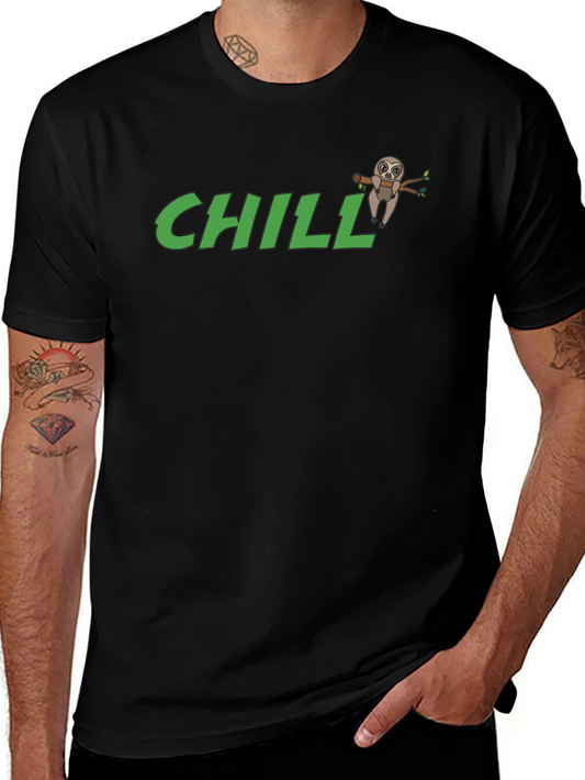 Chill Sloth Black T-Shirt
