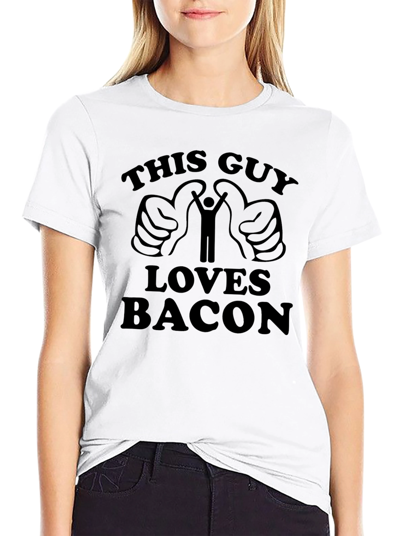 This Guy Loves Bacon T-Shirt - Funny Graphic Tee