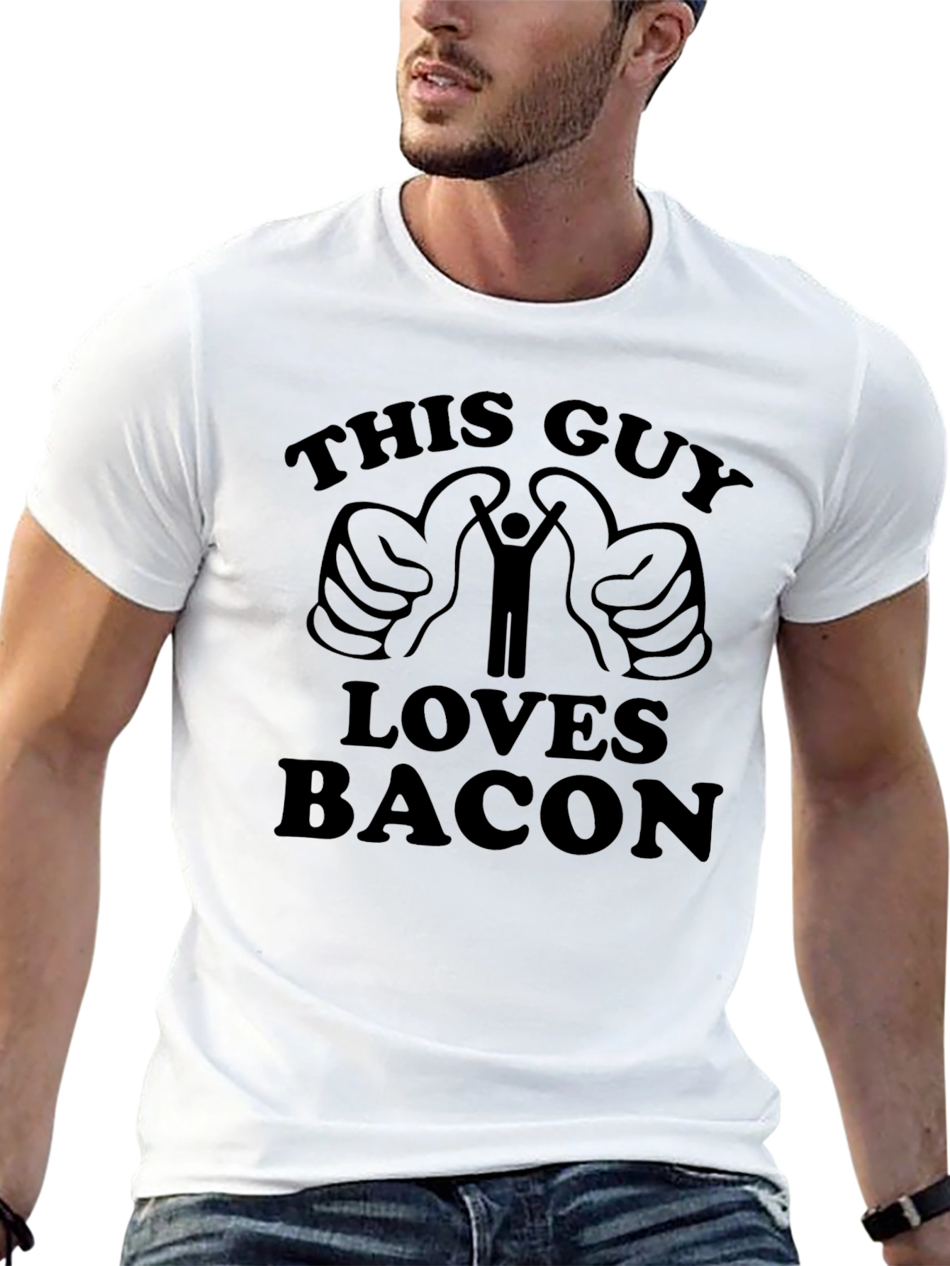 This Guy Loves Bacon T-Shirt - Funny Graphic Tee