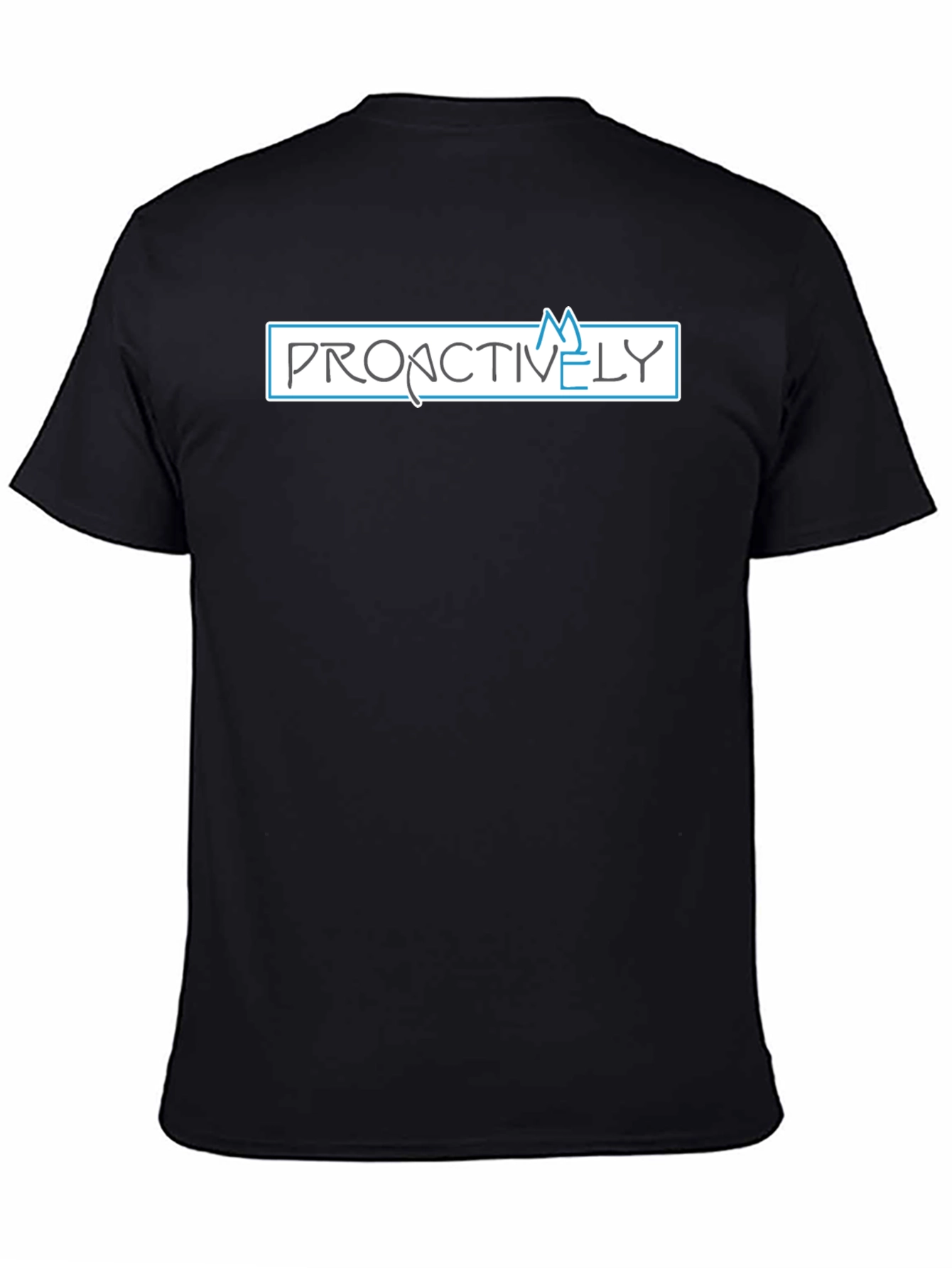 Proactively Graphic Tee - Black Cotton T-Shirt