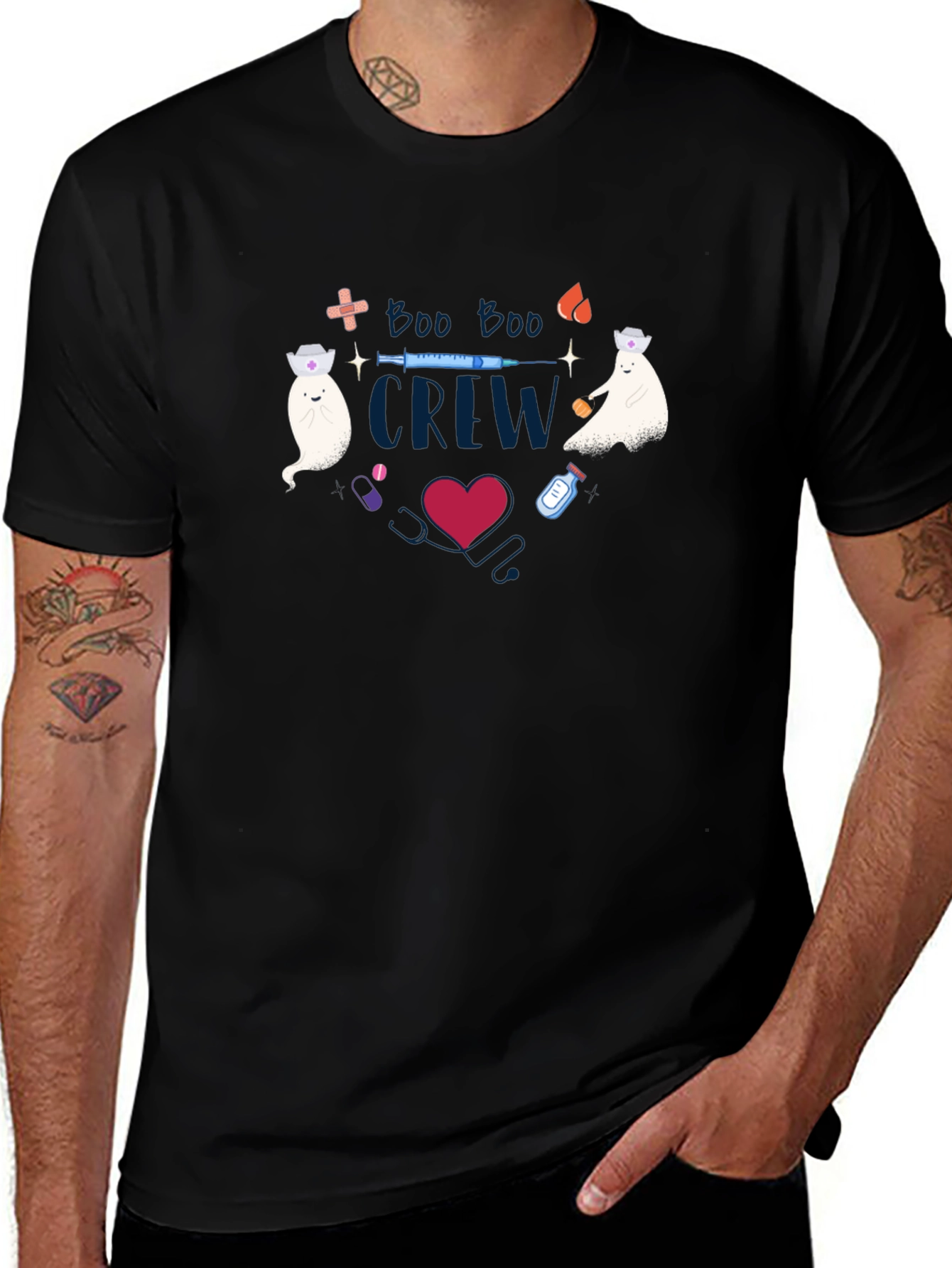 Boo Boo Crew Graphic Tee - Halloween Nurse Shirt