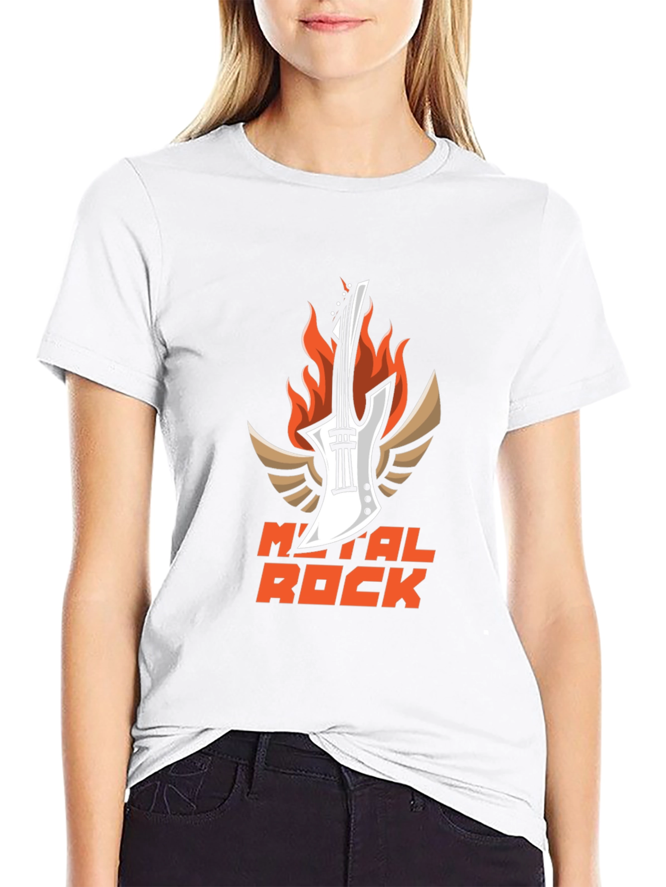 Metal Rock Guitar T-Shirt - Black