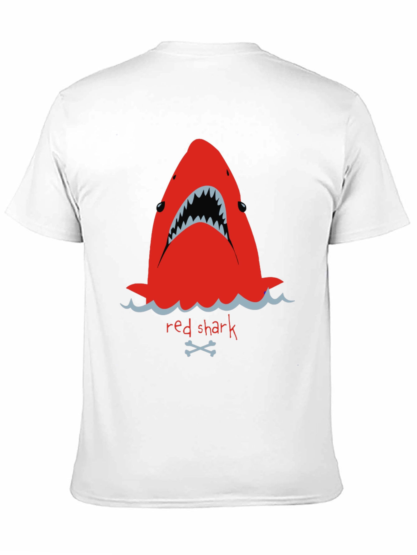 Red Shark Graphic Tee - Mens Black T-Shirt