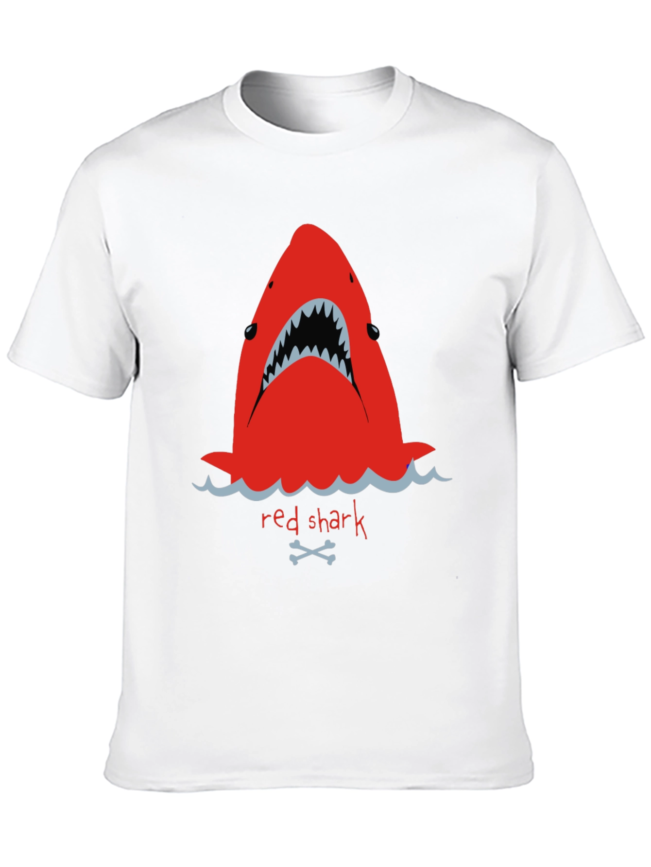 Red Shark Graphic Tee - Mens Black T-Shirt