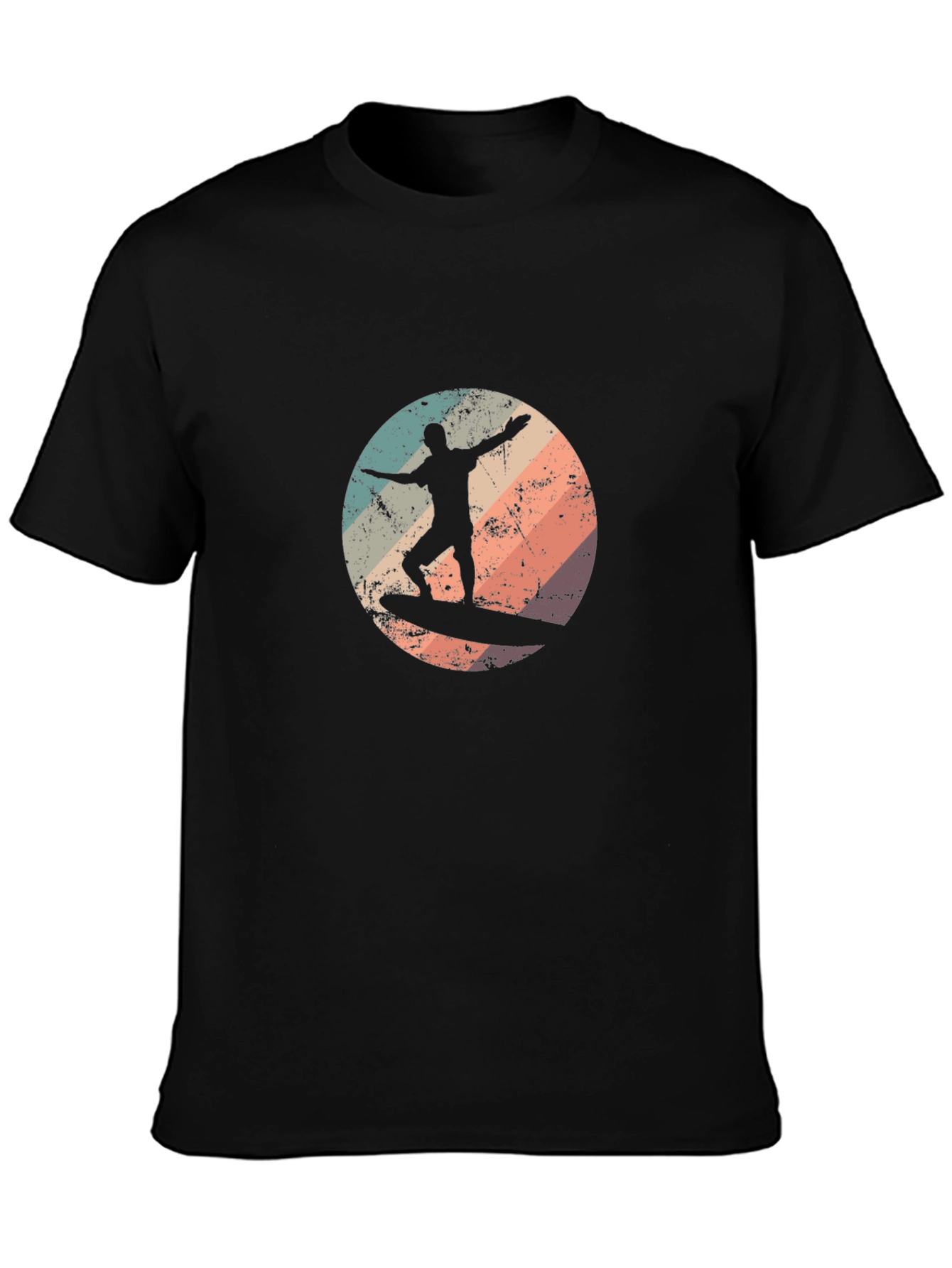 Retro Surfer T-Shirt - Black Surf Tee