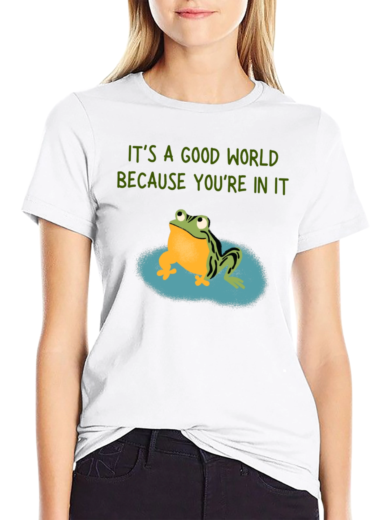 Frog Graphic Tee - Its A Good World