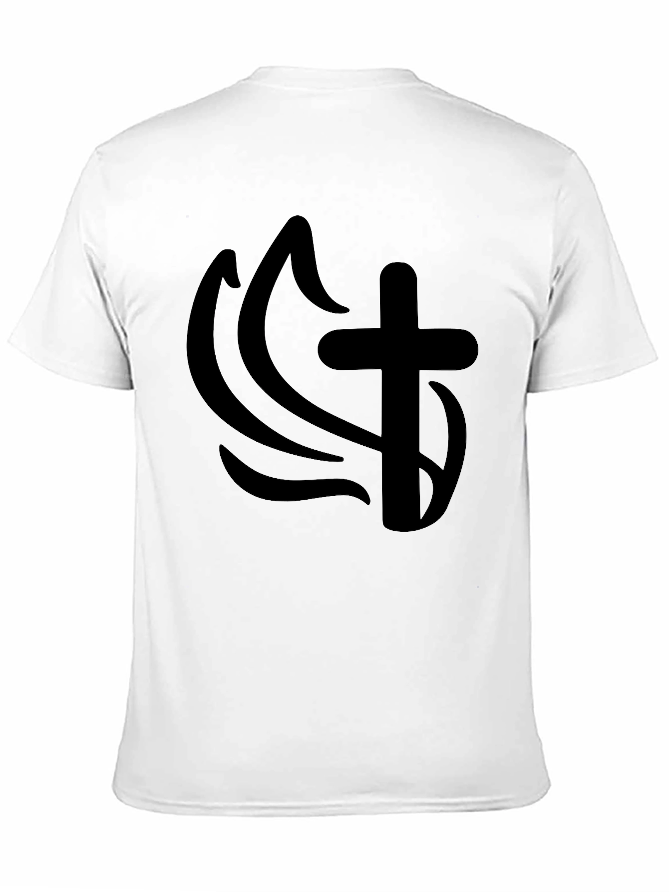 Cross & Flame Graphic T-Shirt - Mens Black Tee