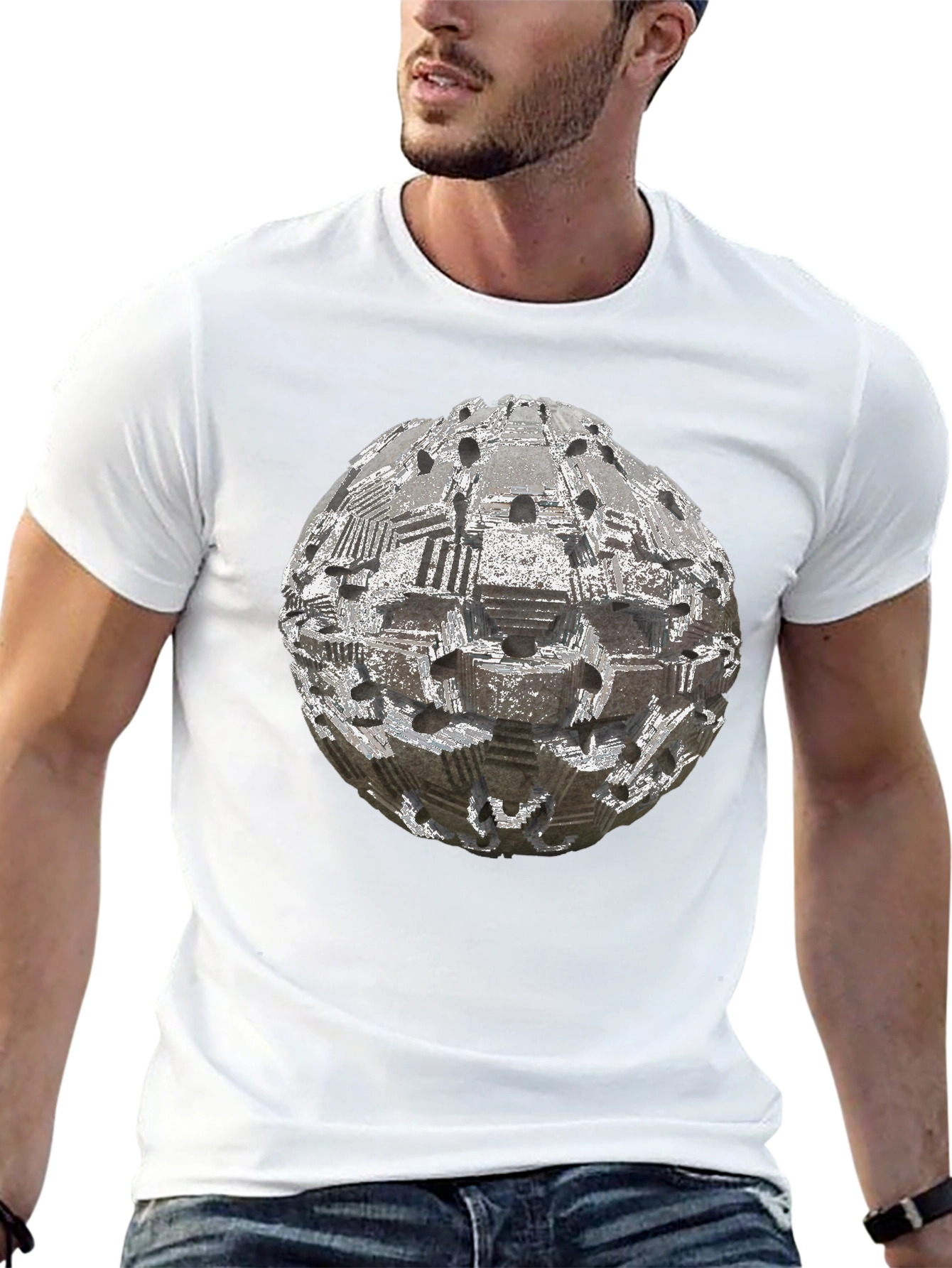 Abstract Sphere Graphic T-Shirt