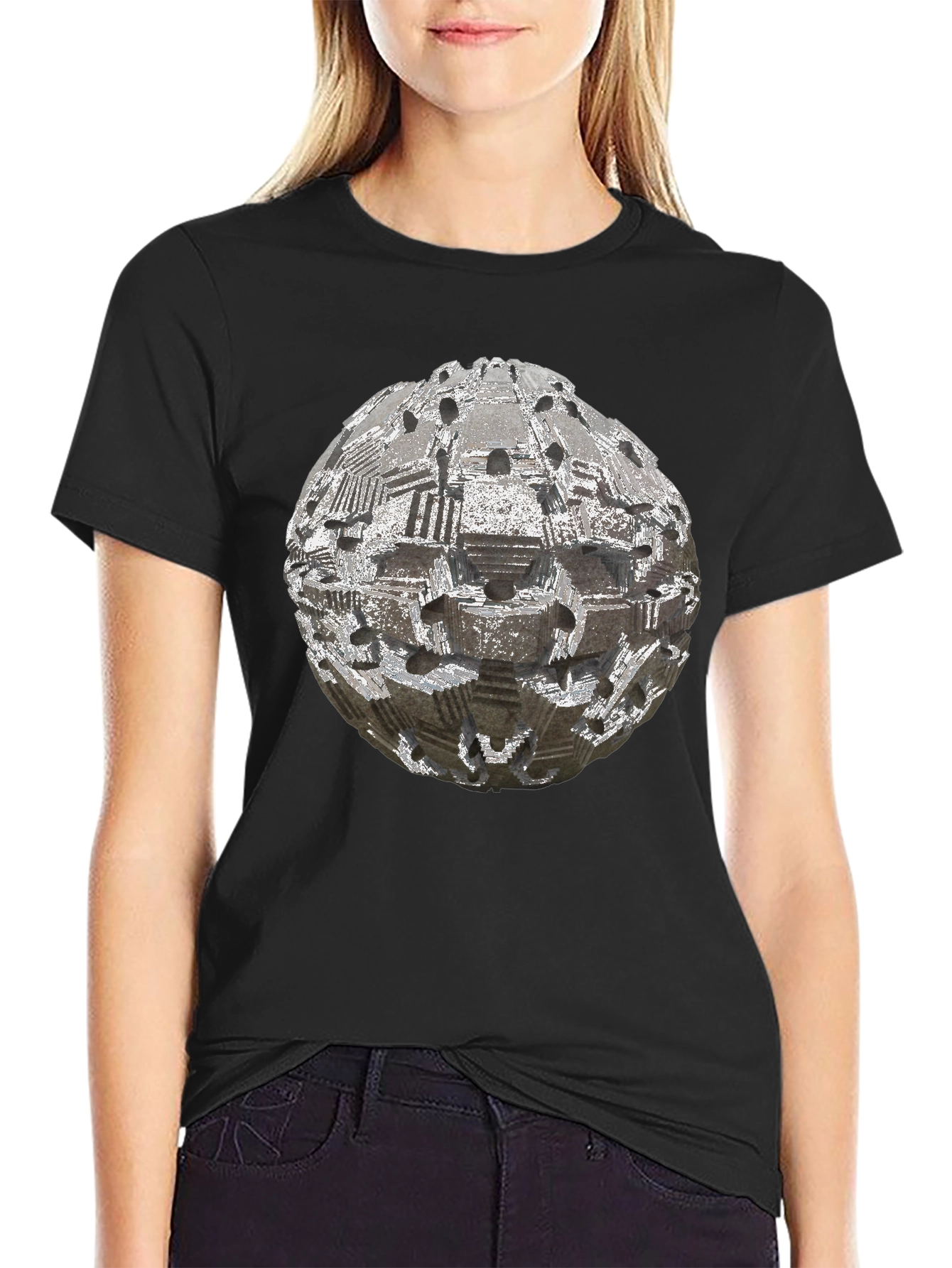 Abstract Sphere Graphic T-Shirt