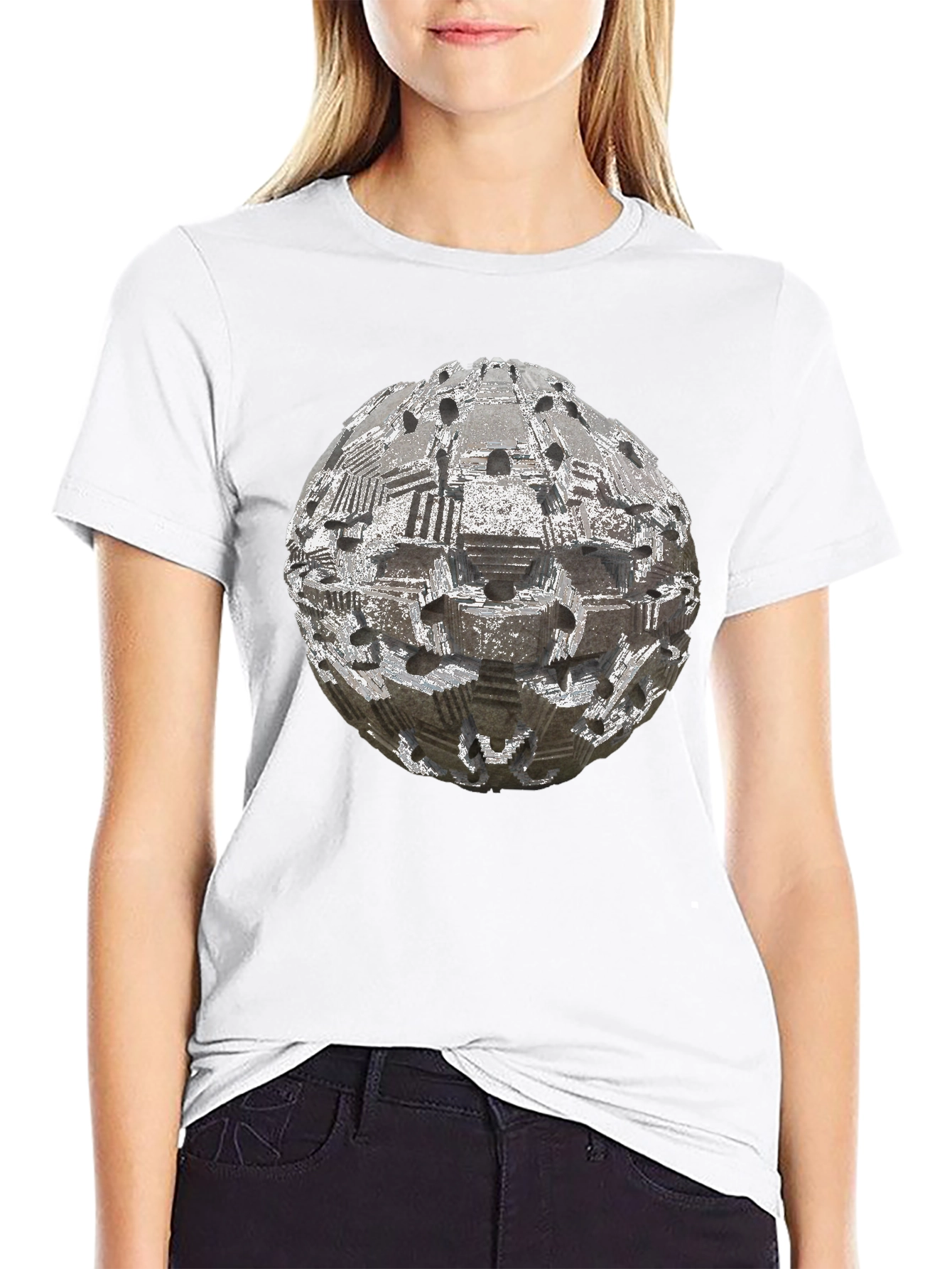 Abstract Sphere Graphic T-Shirt