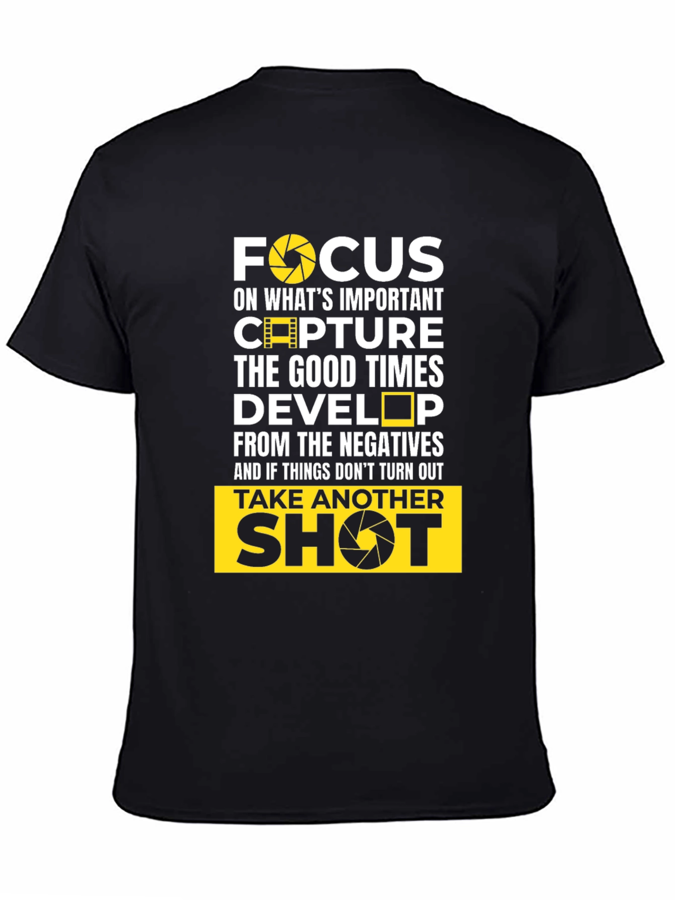 Focus Photographer Black T-Shirt