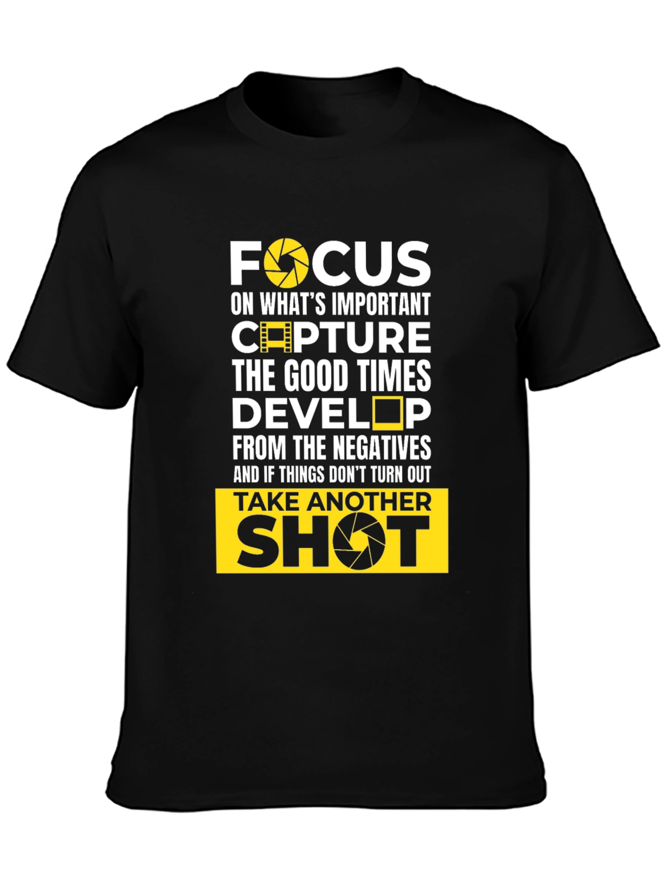 Focus Photographer Black T-Shirt