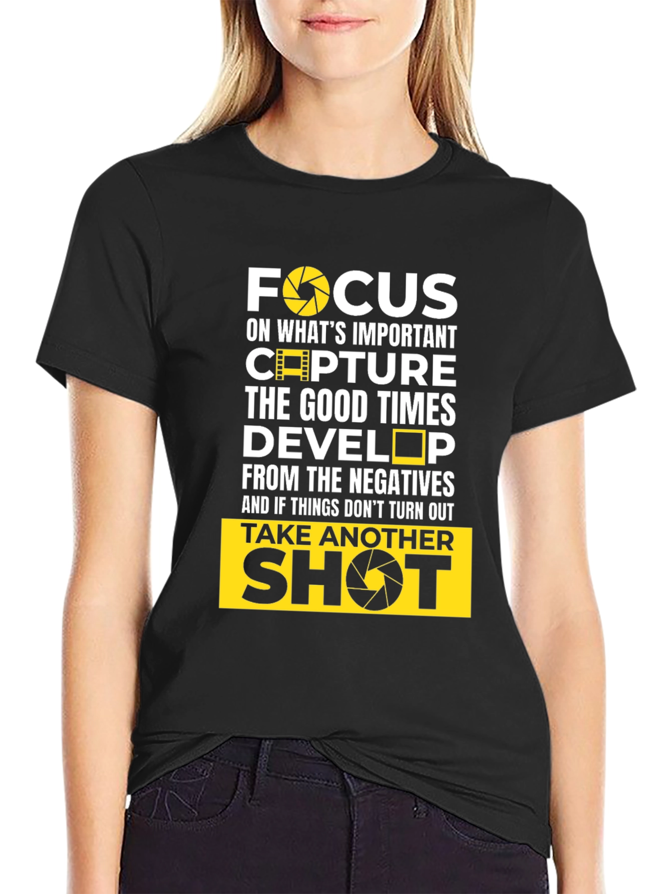 Focus Photographer Black T-Shirt