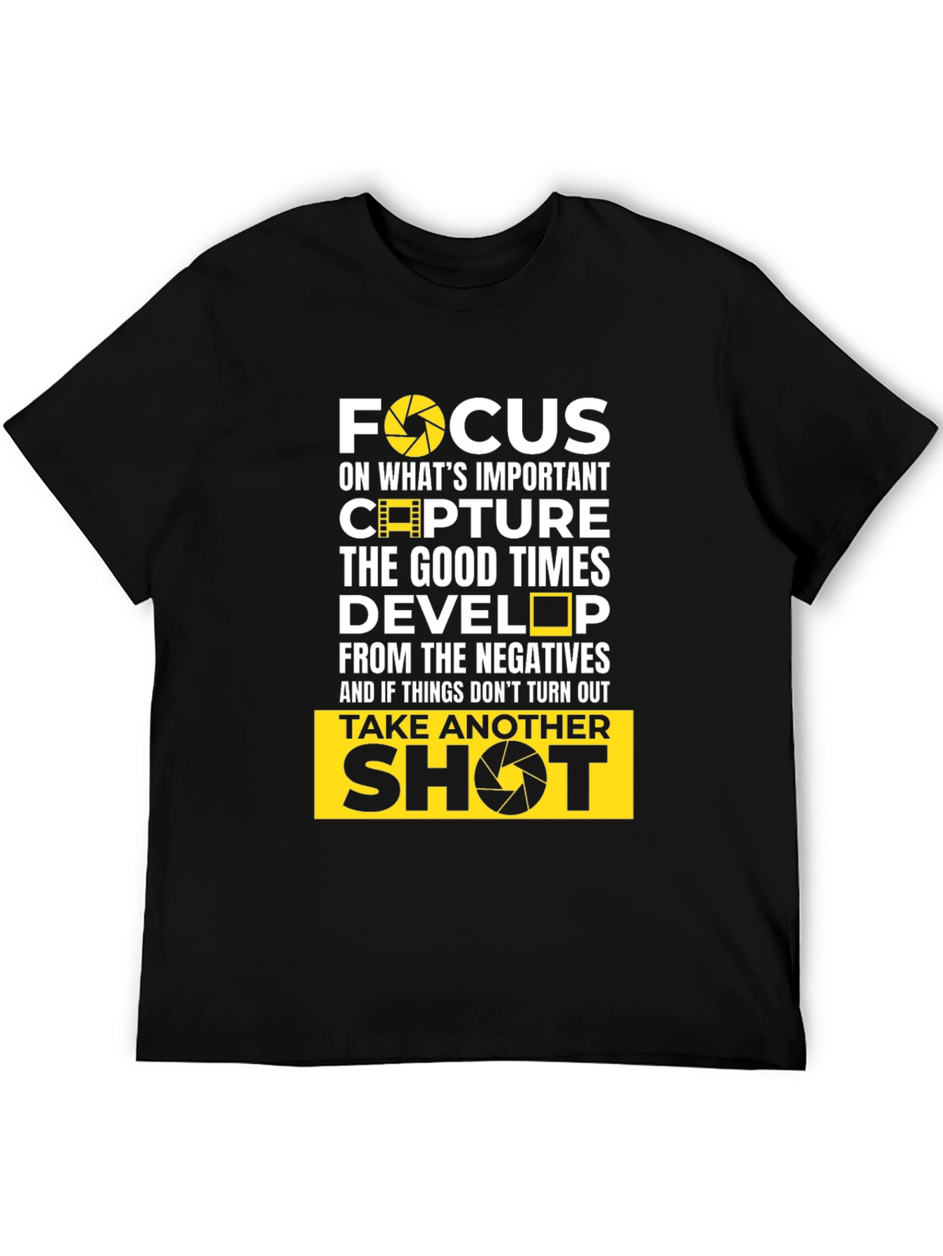 Focus Photographer Black T-Shirt