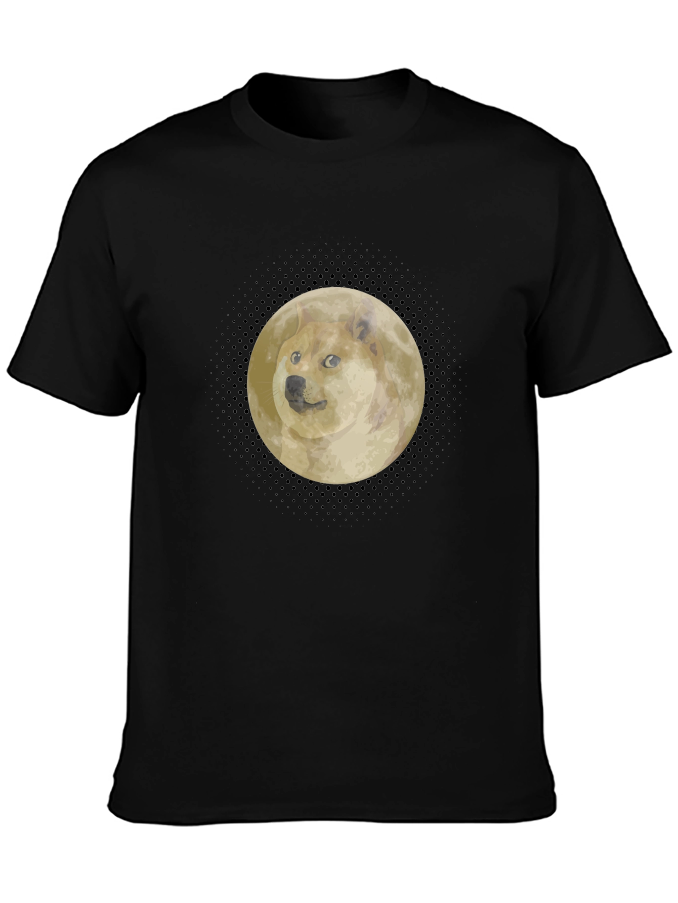 Doge to the Moon Black T-Shirt