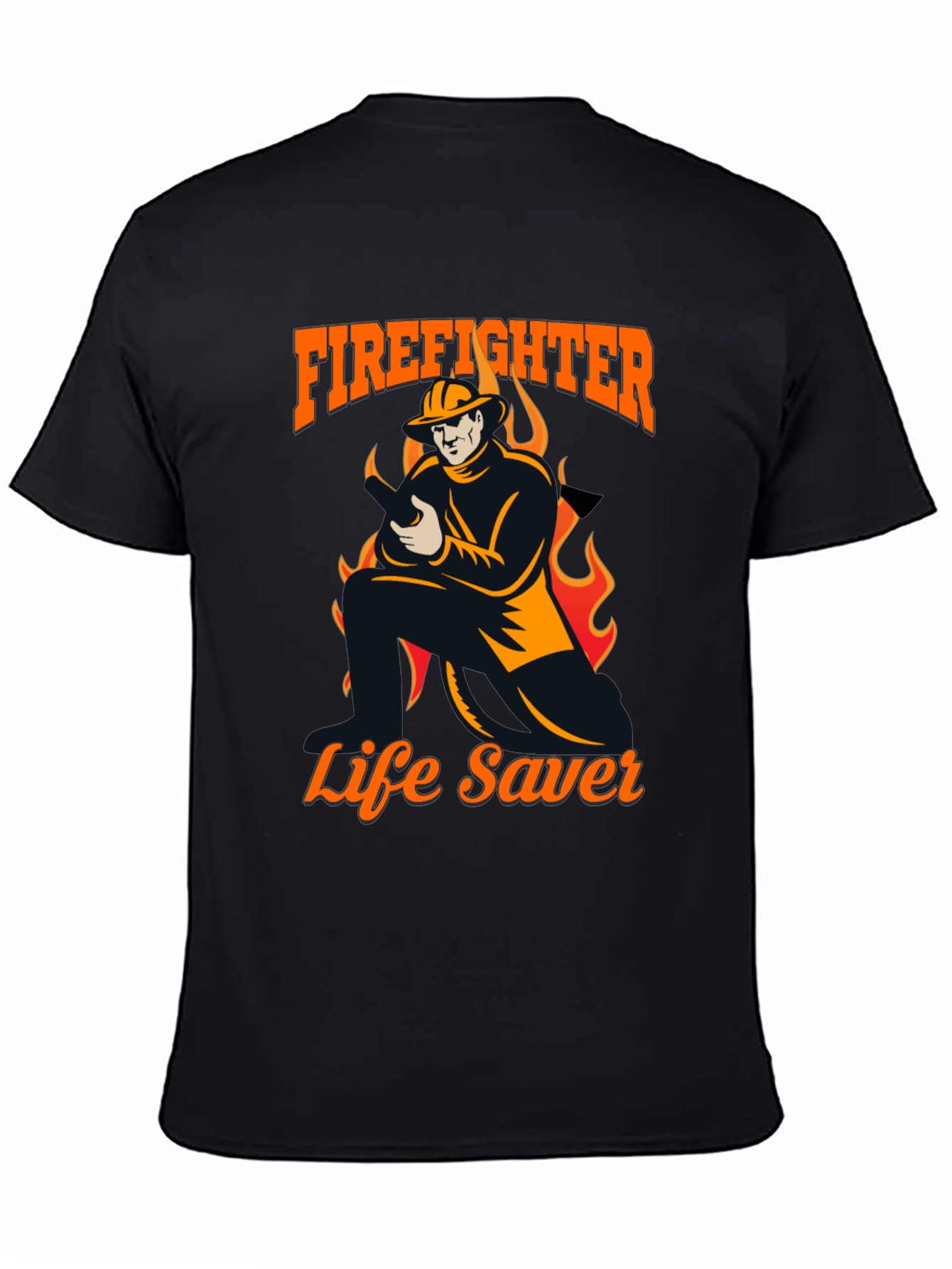 Firefighter Life Saver Graphic T-Shirt