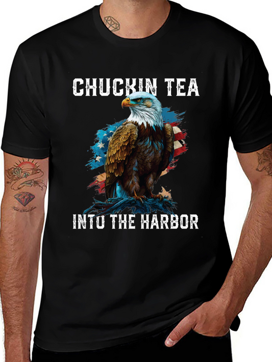Chuckin Tea Eagle Graphic T-Shirt