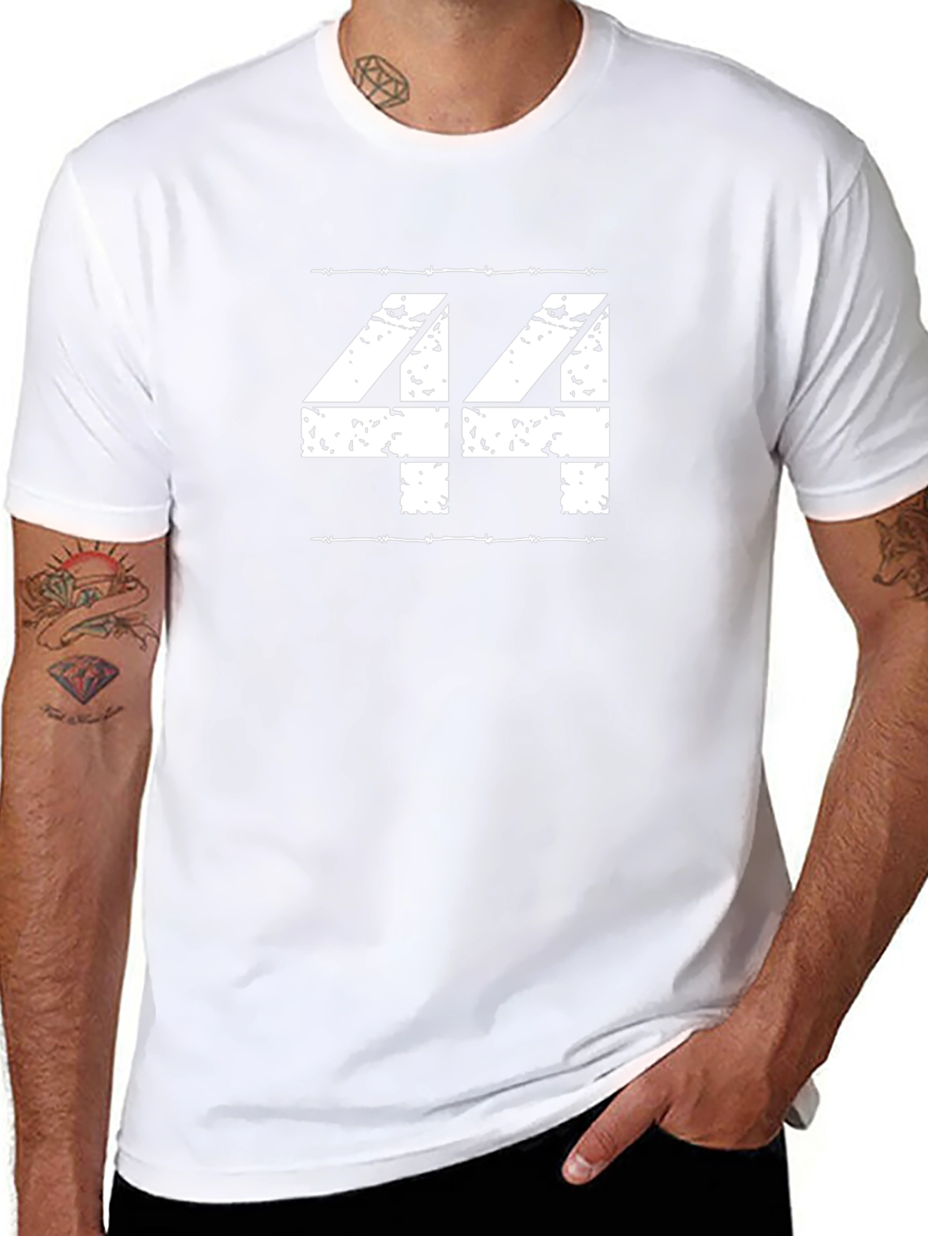 Distressed Number 44 Graphic T-Shirt