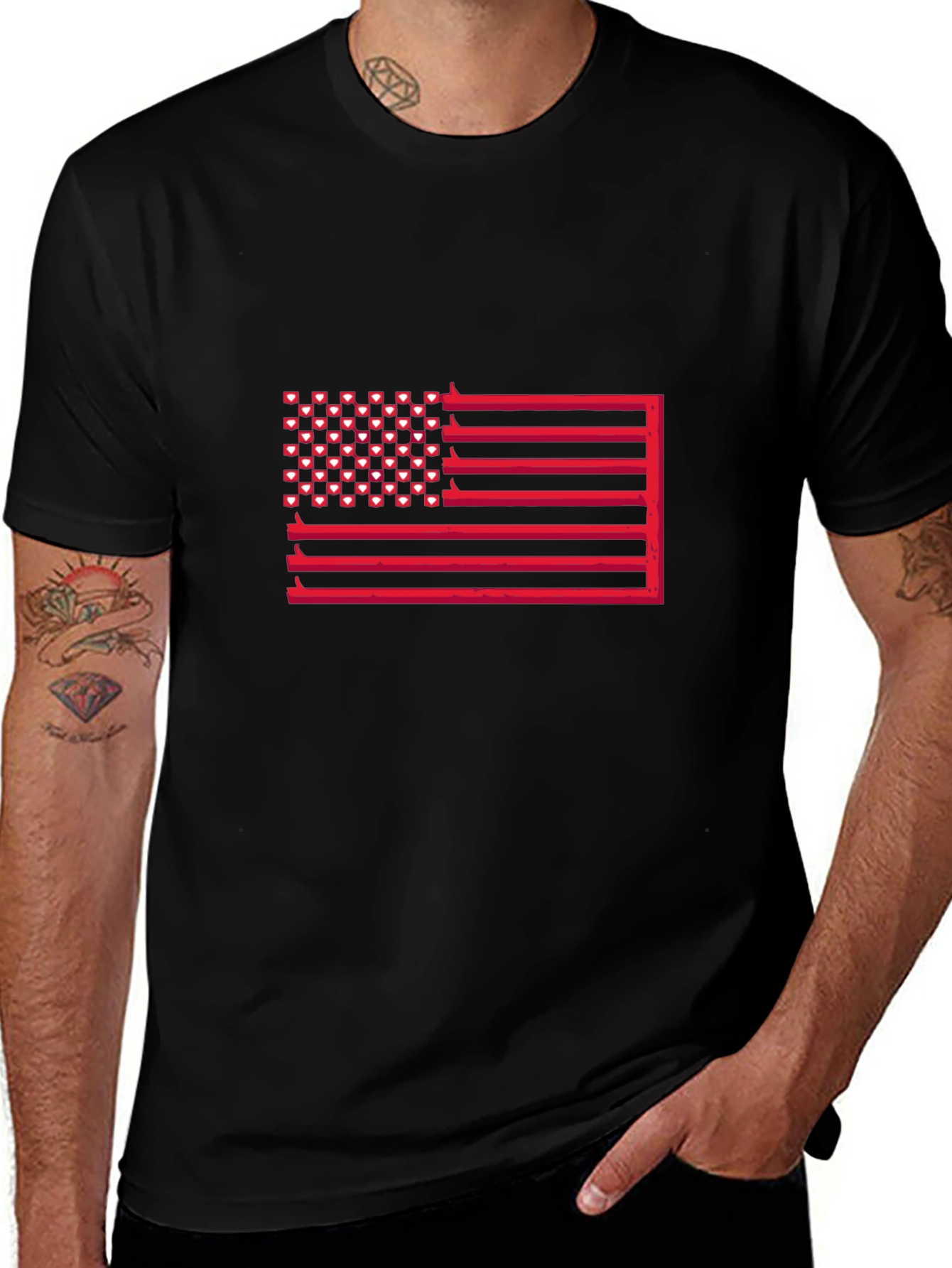 American Flag Graphic Tee - Patriotic Fashion