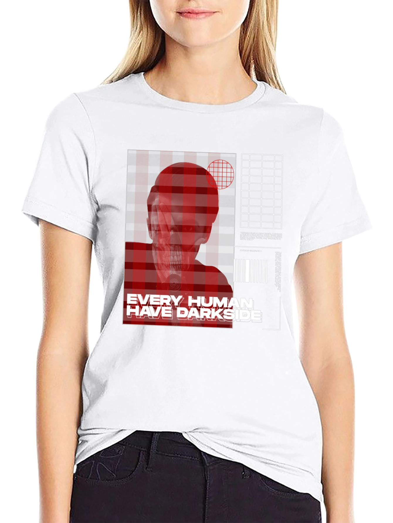 Edgy Human Darkside Graphic T-Shirt