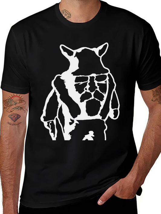 Black Graphic Tee - Yoda DJ Design