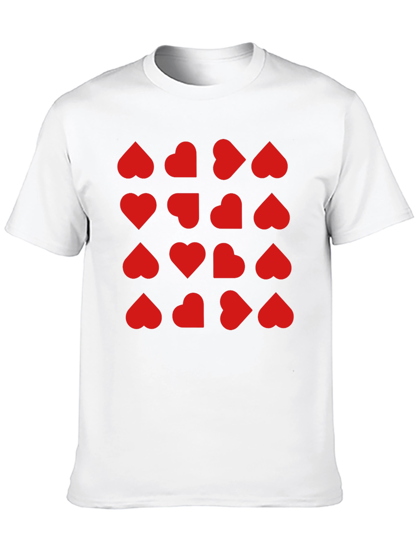 Heart Pattern T-Shirt - Trendy Valentines Day Tee