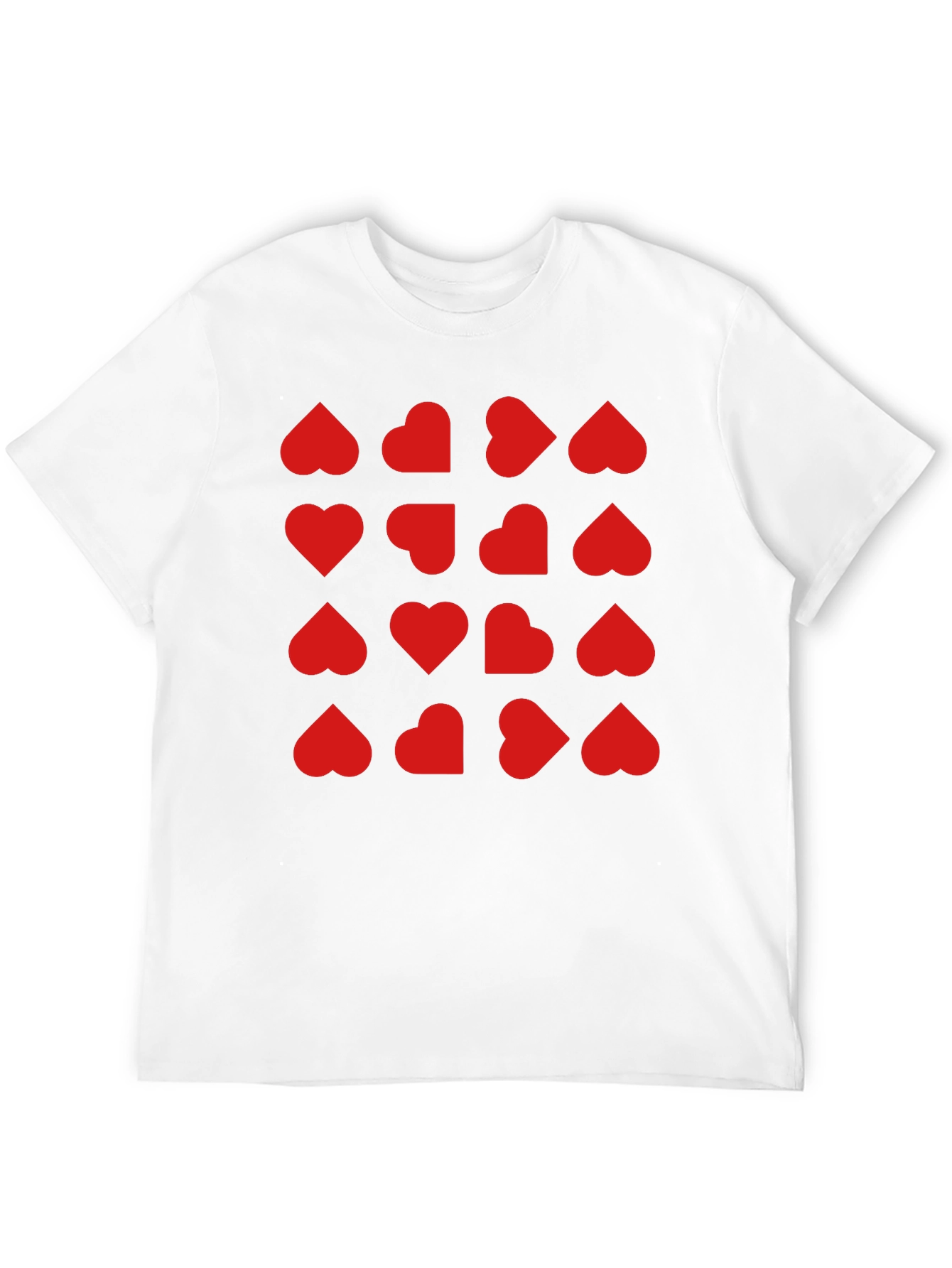 Heart Pattern T-Shirt - Trendy Valentines Day Tee