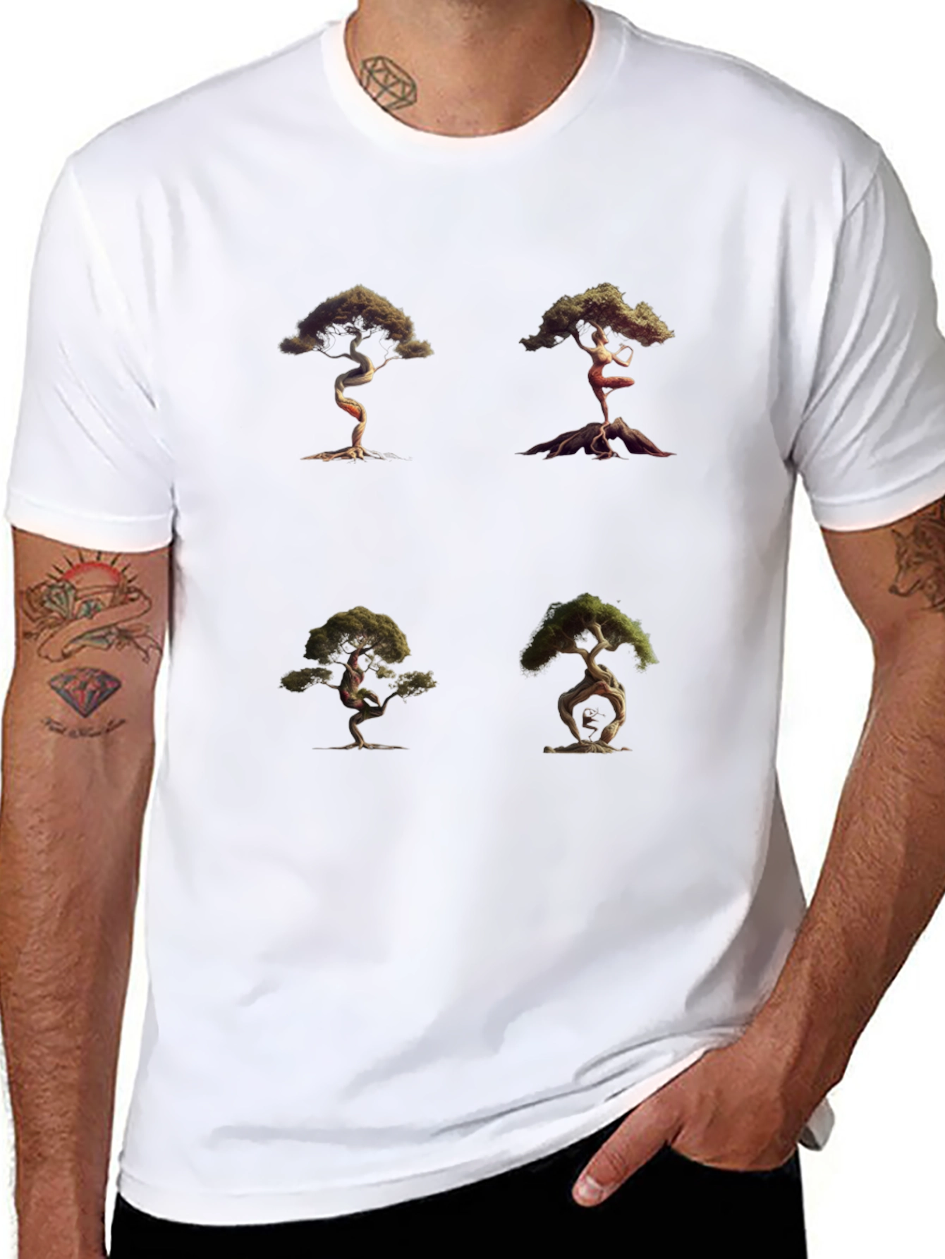 Bonsai Tree Graphic Tee - Unique Nature Art Shirt