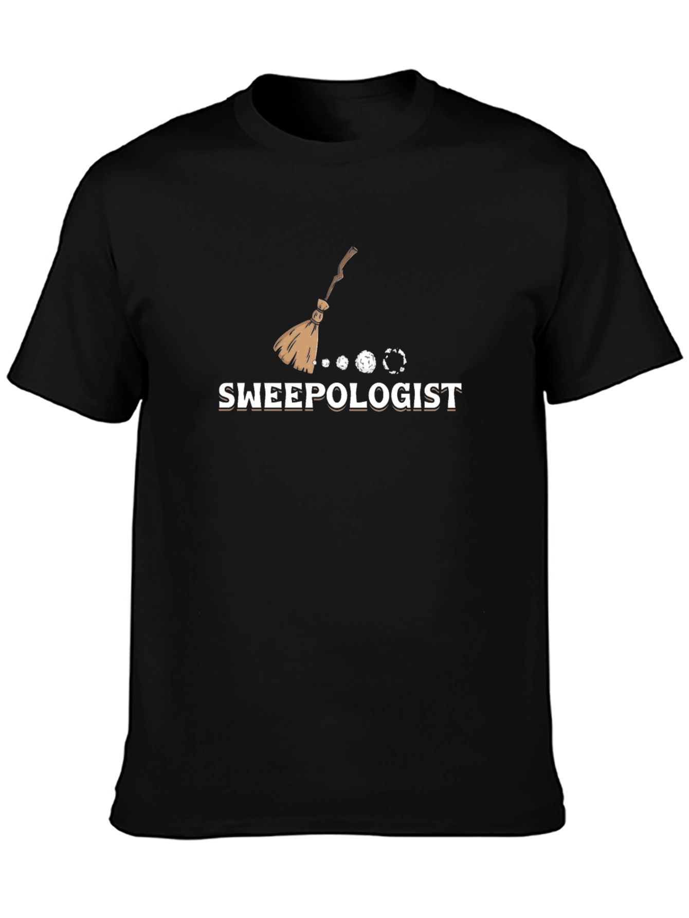 Sweepologist Black Cotton Graphic Tee