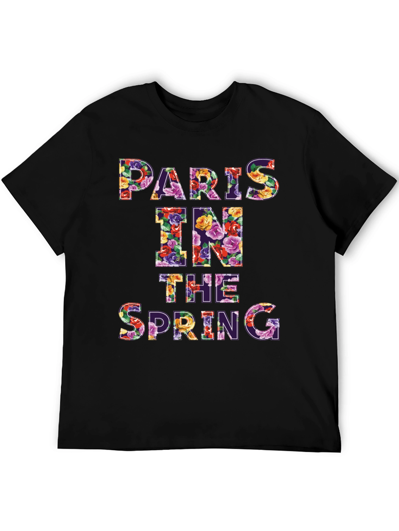 Paris in the Spring Floral Graphic T-Shirt