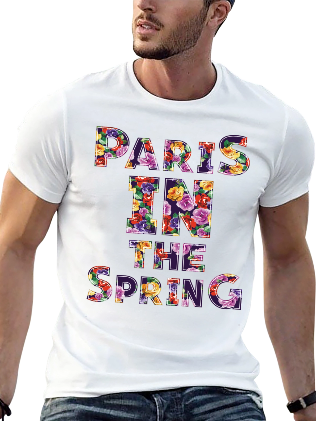 Paris in the Spring Floral Graphic T-Shirt