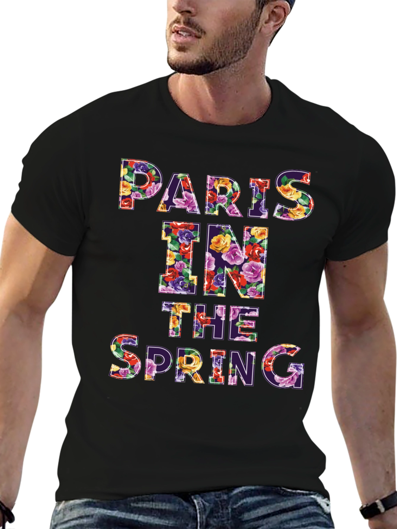 Paris in the Spring Floral Graphic T-Shirt