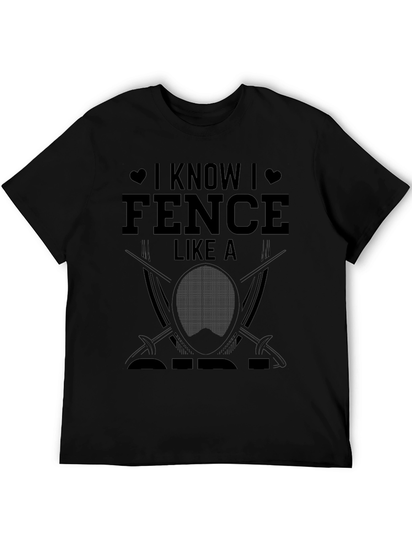 I Know I Fence Like a Pro Black T-Shirt
