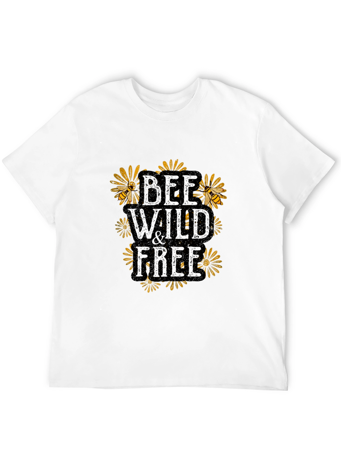 Bee Wild & Free Graphic T-Shirt - Black