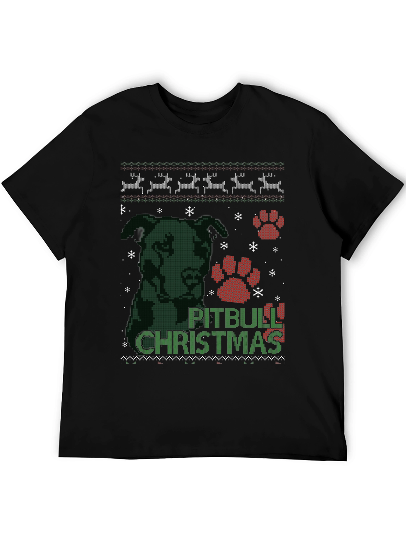 Pitbull Christmas Ugly Sweater T-Shirt
