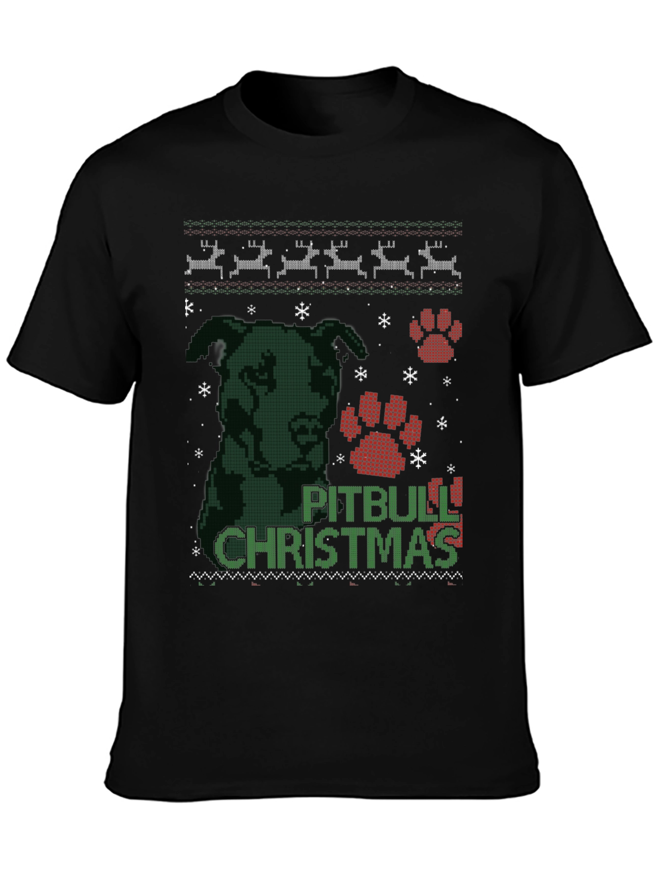 Pitbull Christmas Ugly Sweater T-Shirt