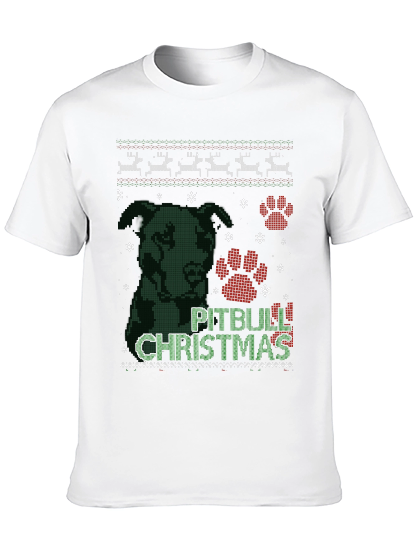 Pitbull Christmas Ugly Sweater T-Shirt