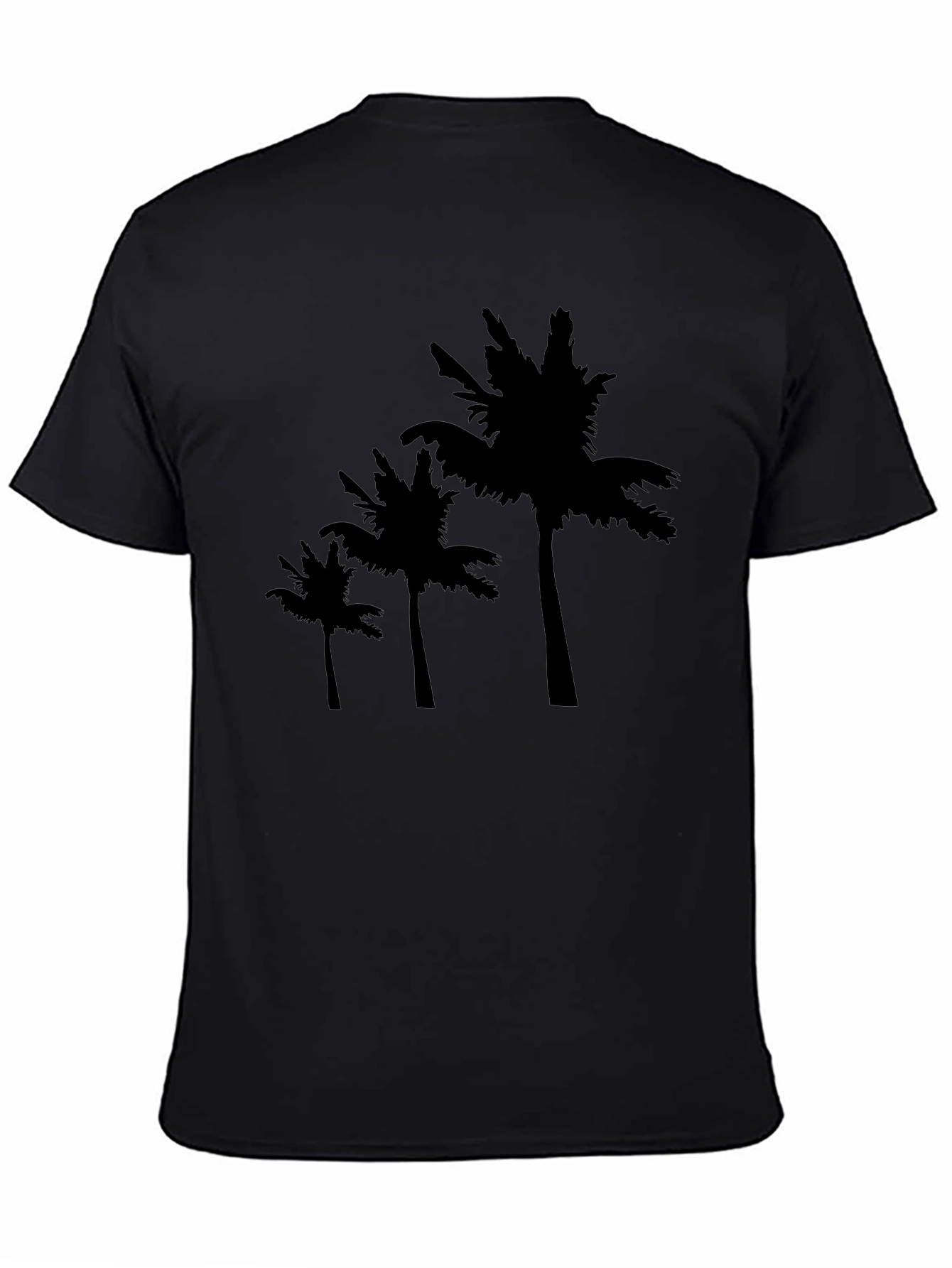 Black Palm Tree Graphic Tee - Tropical Style