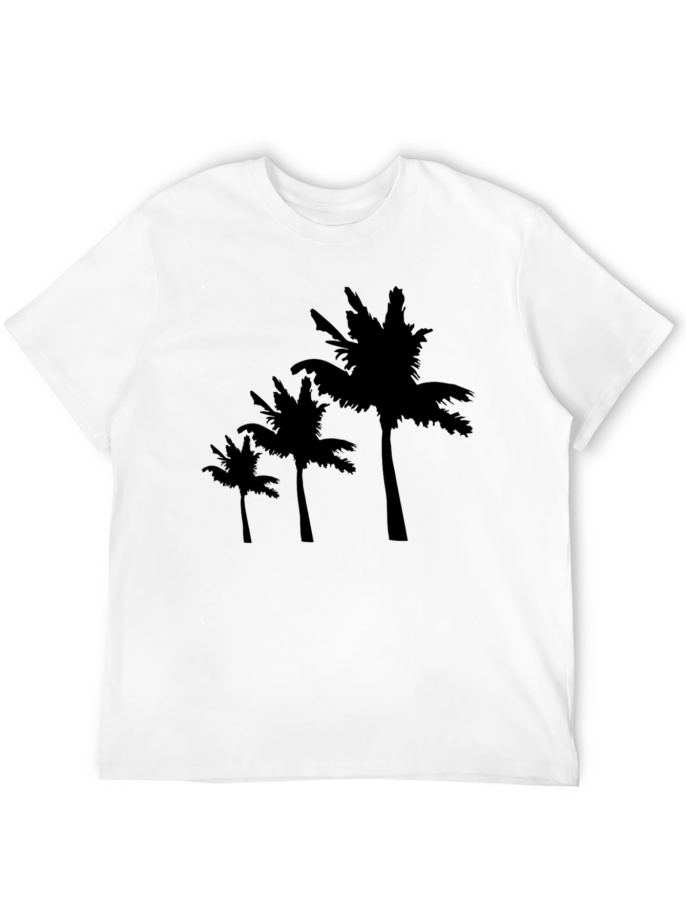 Black Palm Tree Graphic Tee - Tropical Style