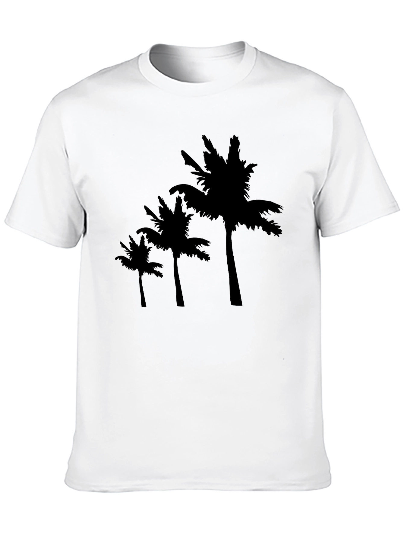 Black Palm Tree Graphic Tee - Tropical Style