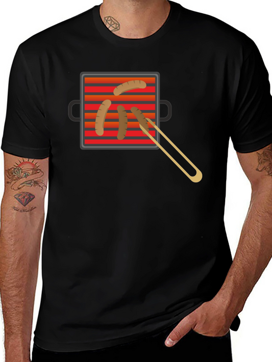 Grilling Time T-Shirt - BBQ Sausage Graphic Tee