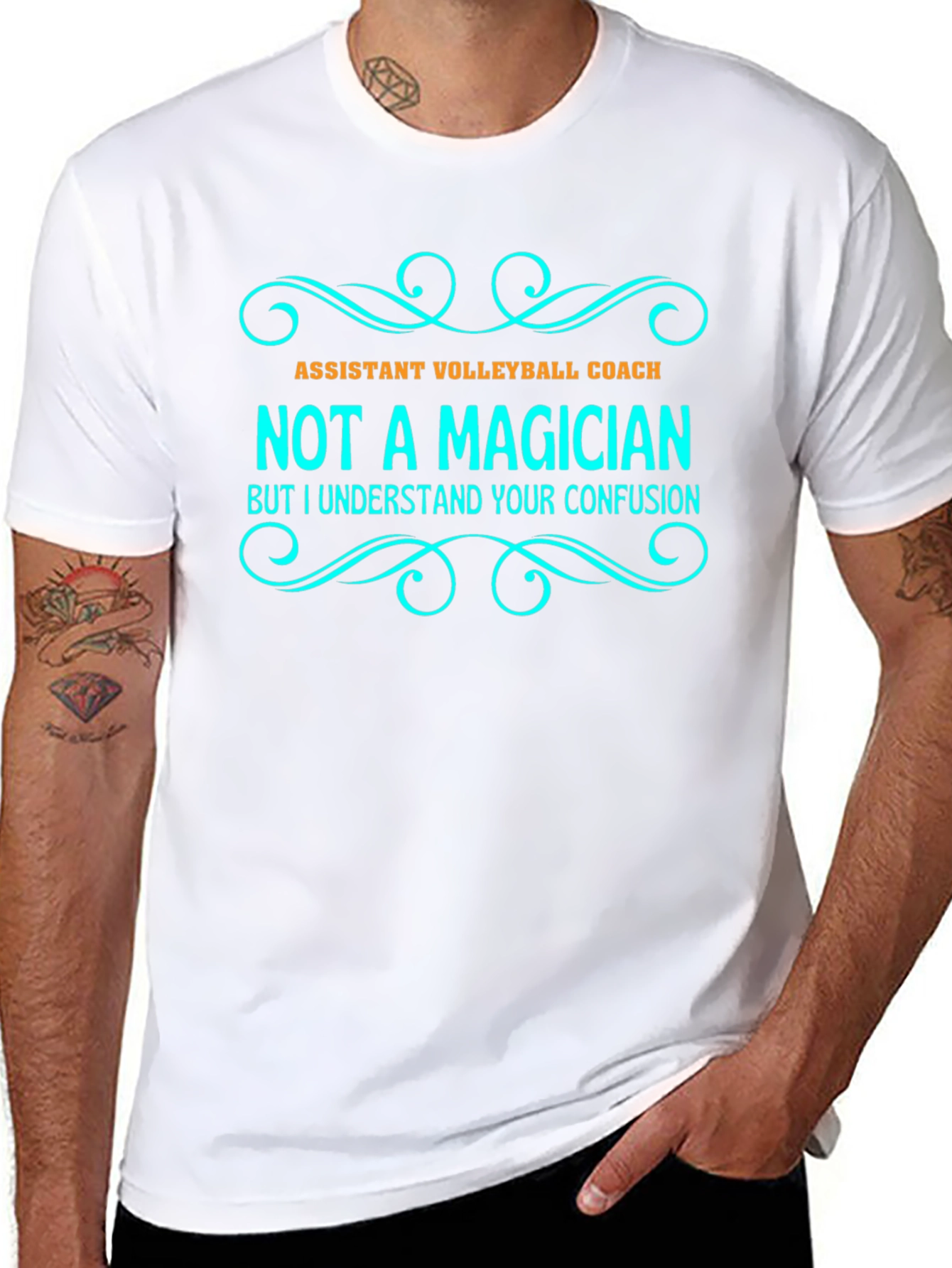 Funny Volleyball Coach T-Shirt - Not a Magician