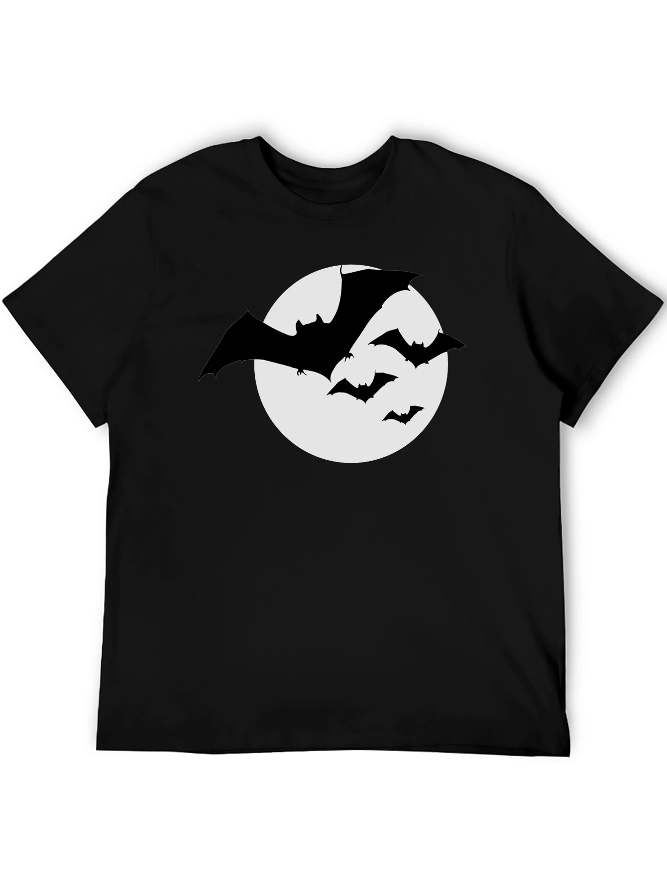 Bat Silhouette Moon Graphic T-Shirt
