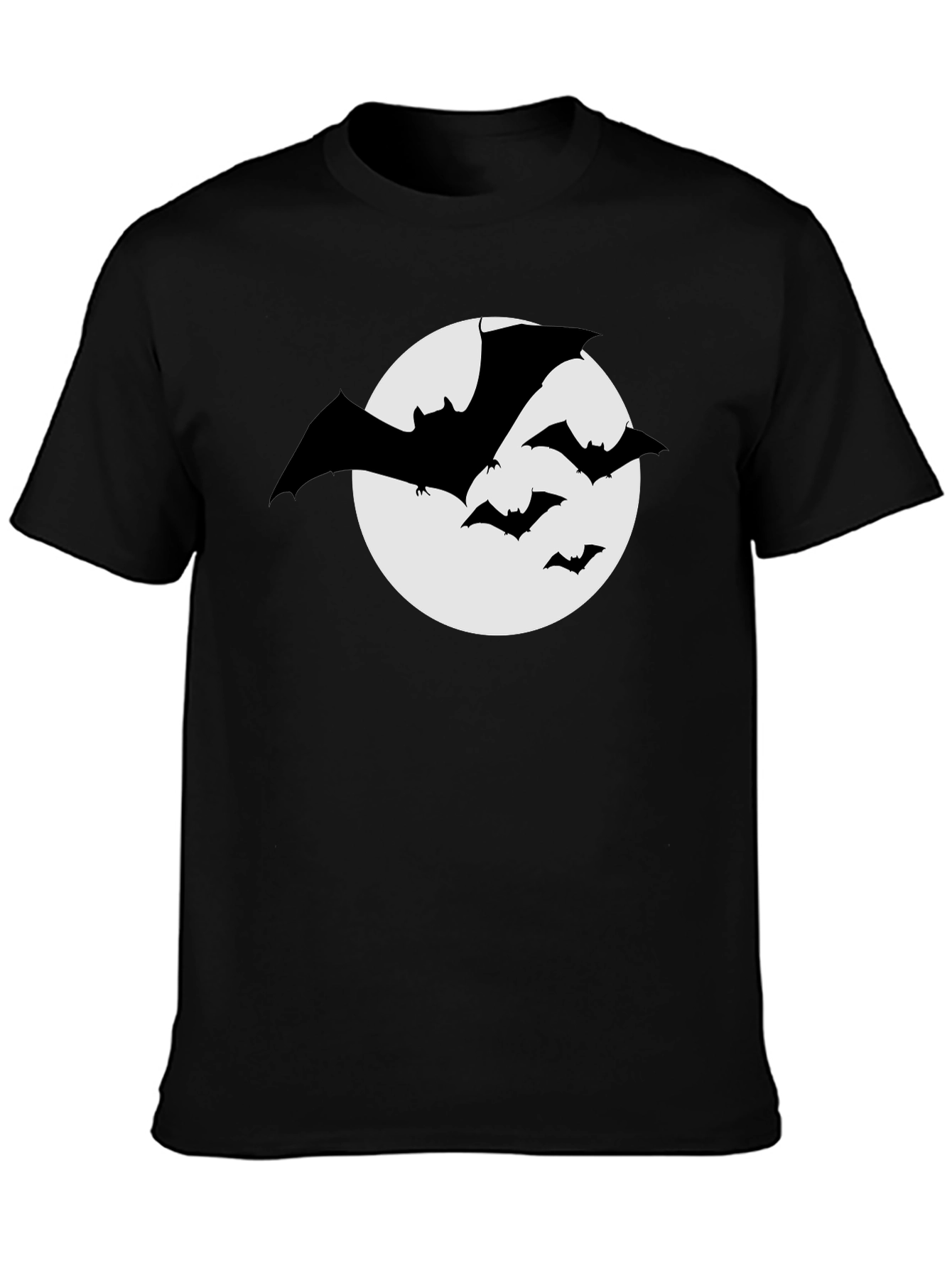 Bat Silhouette Moon Graphic T-Shirt